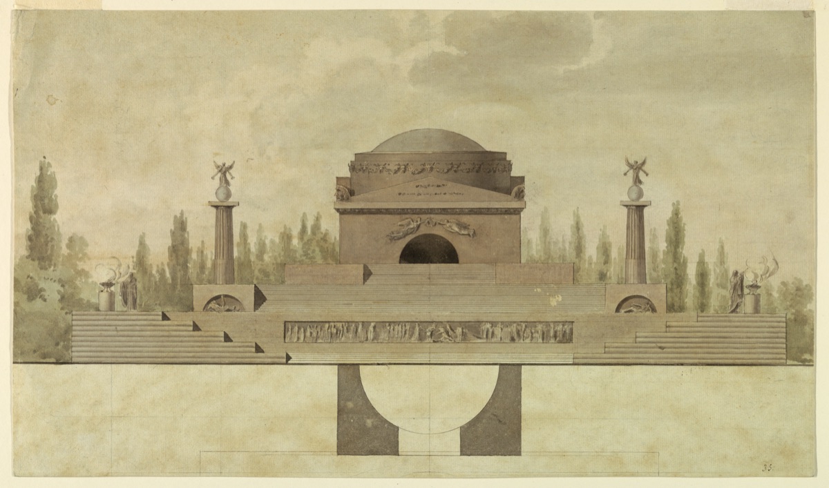 Project for a Sepulchral Monument (Mausoleum) — Mario Asprucci The Younger, Italian, 1764 – 1804