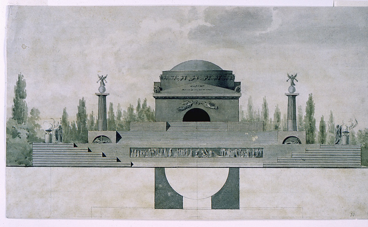 Project for a Sepulchral Monument (Mausoleum) — Mario Asprucci The Younger, Italian, 1764 – 1804