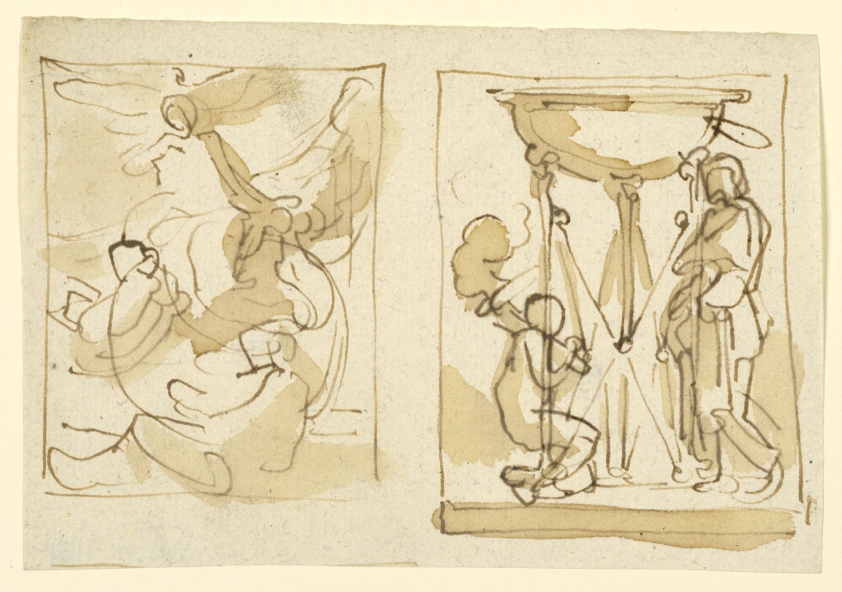 Two Studies — Fortunato Duranti, Italian, 1787 - 1863