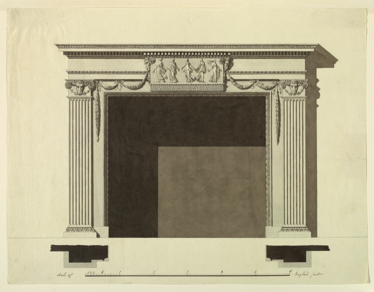 Design for a Chimneypiece with Borghese Dancers