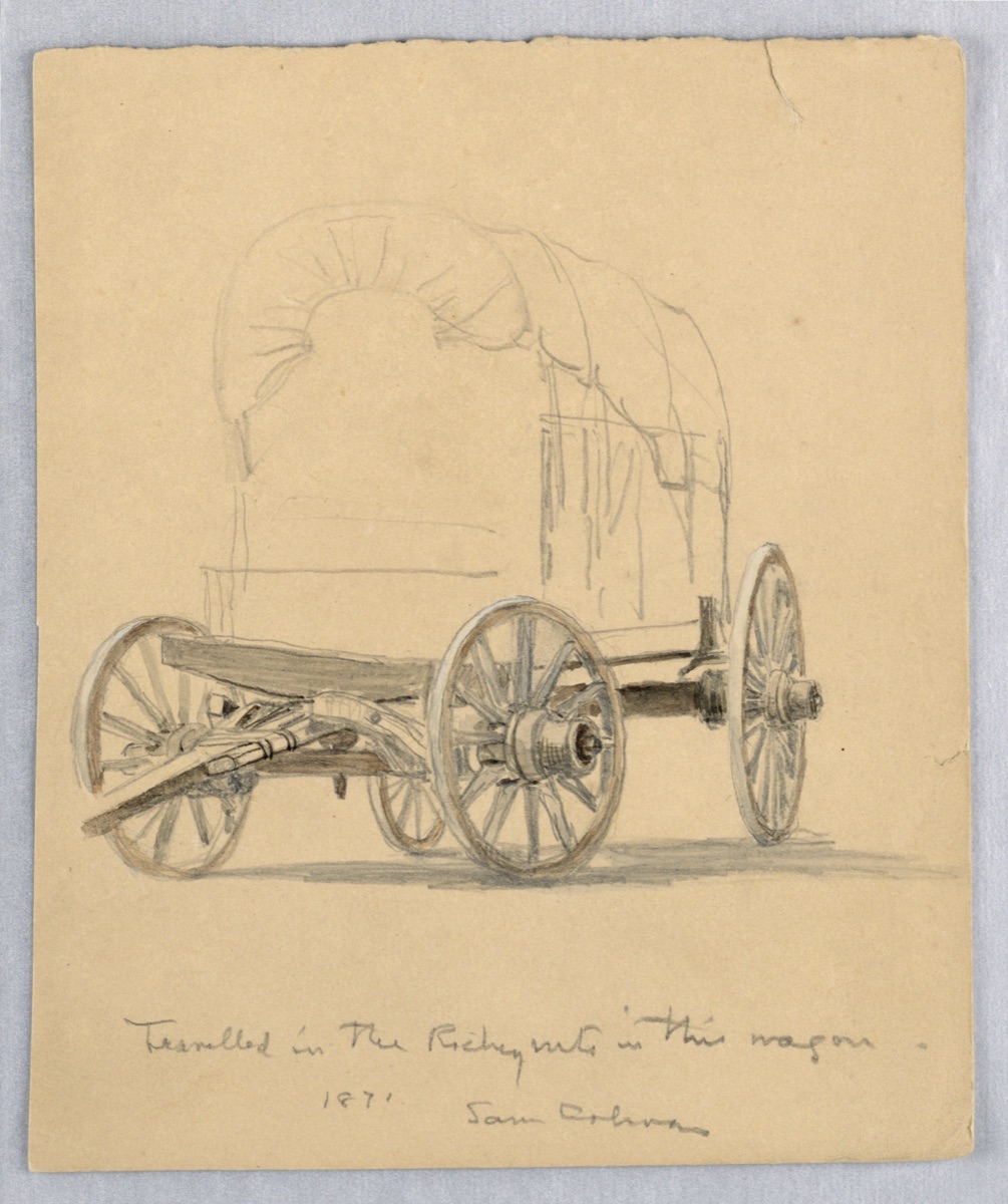 Study of Covered Wagons — Samuel Colman, American, 1832–1920