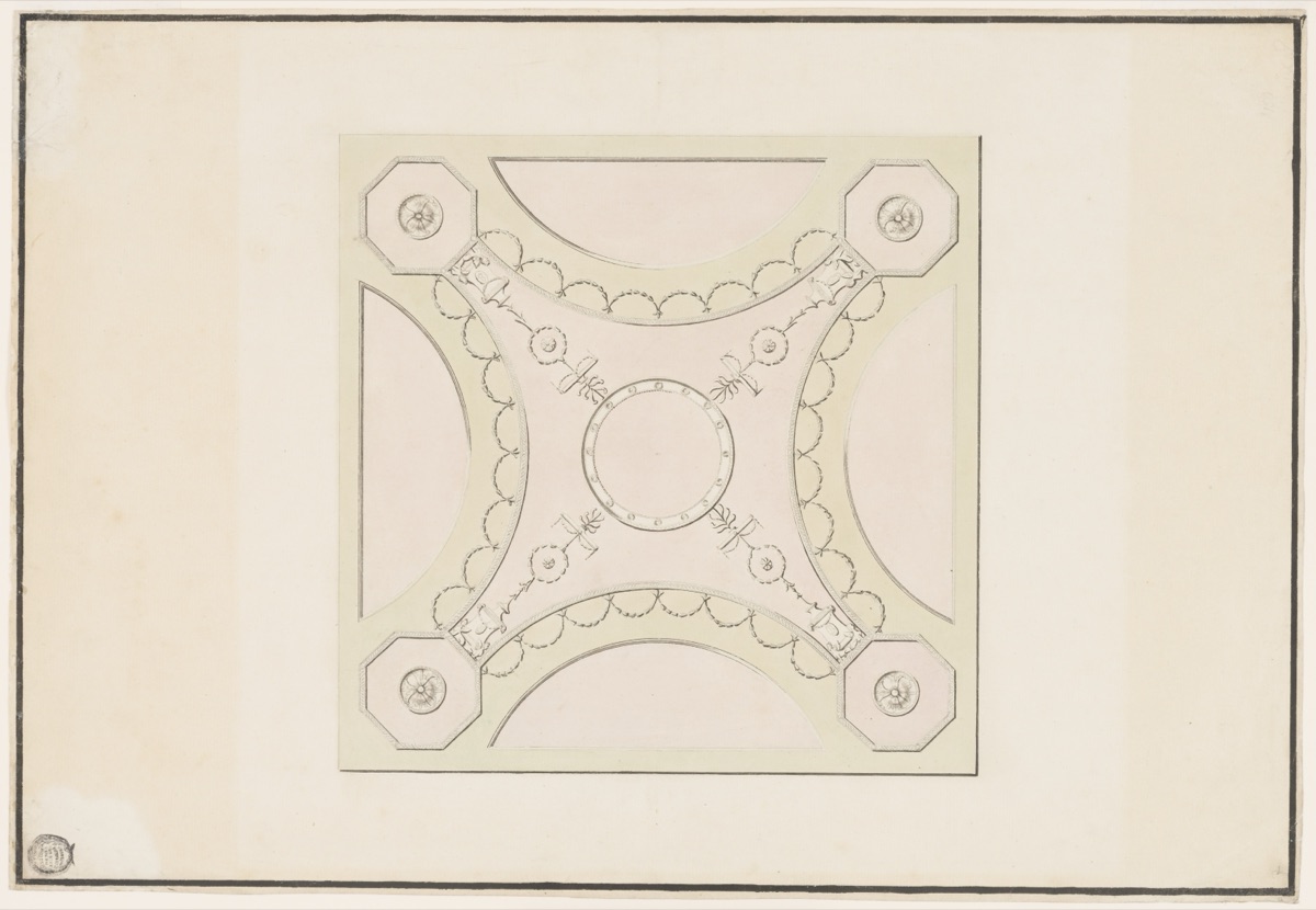Design for a Square Ceiling — George Richardson, British, ca. 1736 - 1813