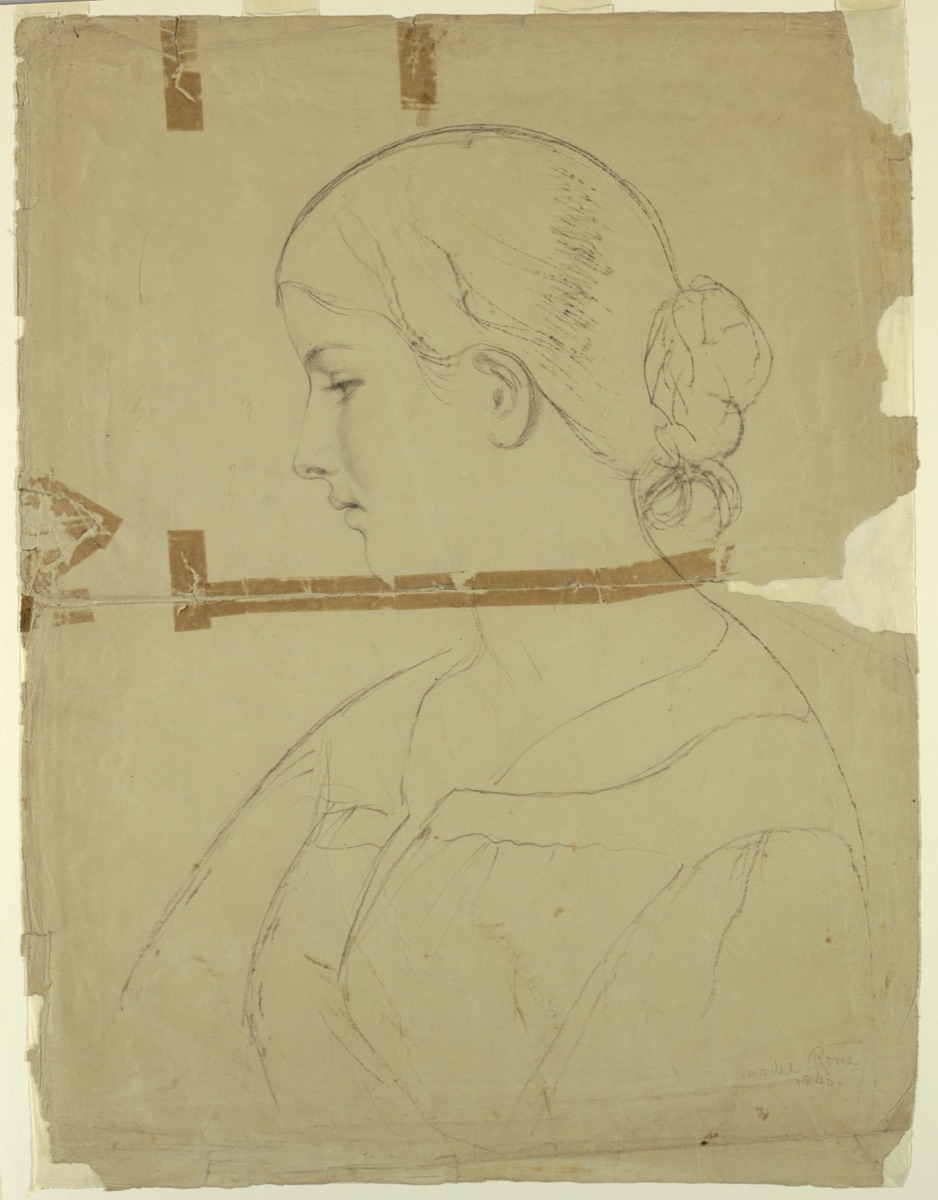 Bust of a Model, Rome — Daniel Huntington, American, 1816–1906