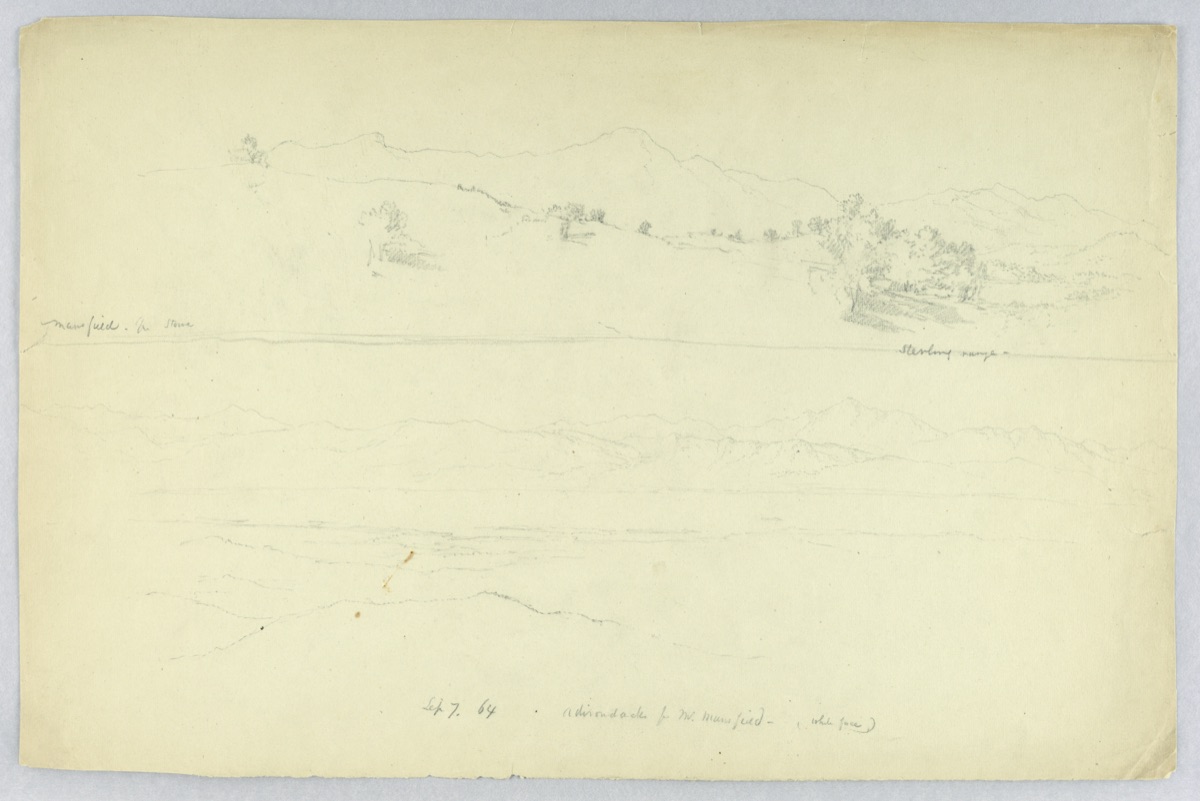 Adirondack from Mt. Mansfield; Mt. Mansfield from Stowe, Vermont — Daniel Huntington, American, 1816–1906
