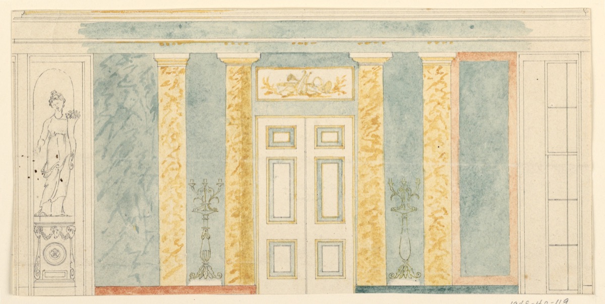 Wall Elevation — Frederick Crace, English, 1779–1859