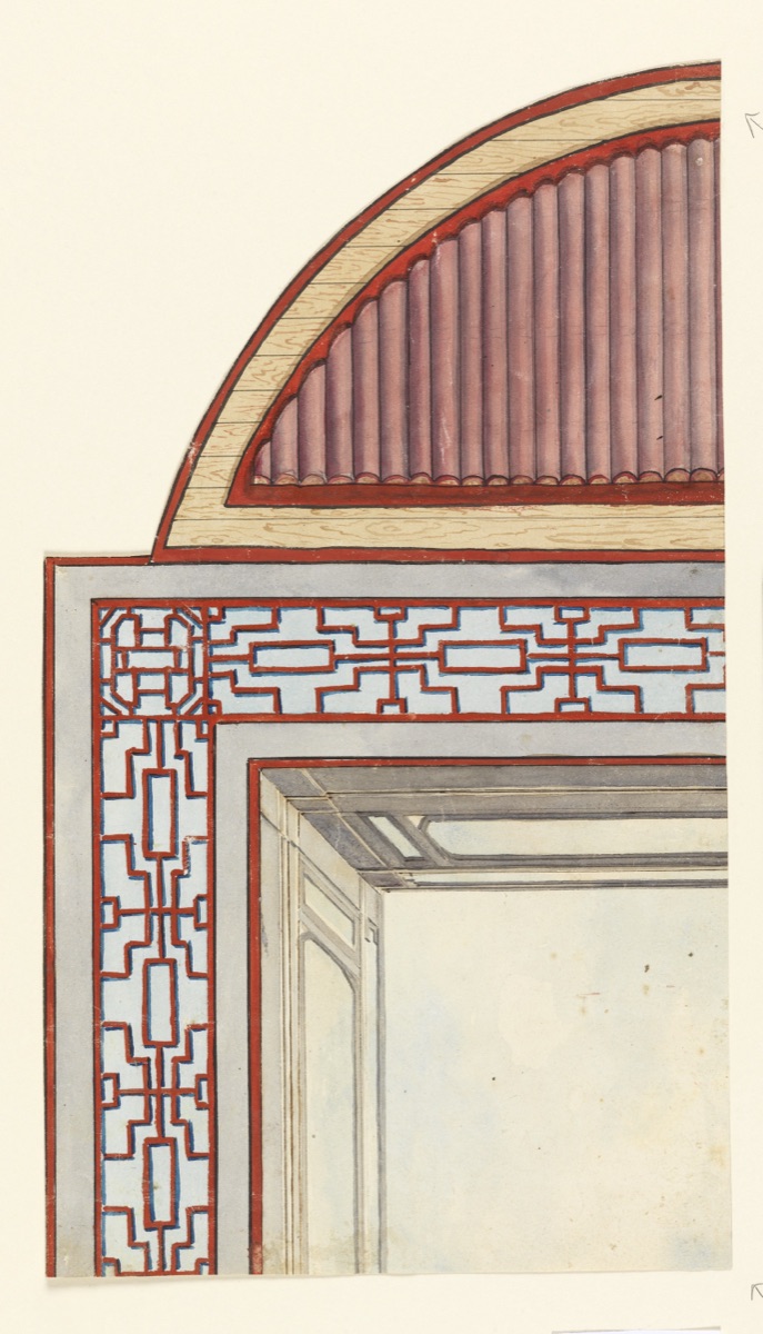 Ceiling Decoration, probably for the Conservatory/Music Room — Frederick Crace, English, 1779–1859