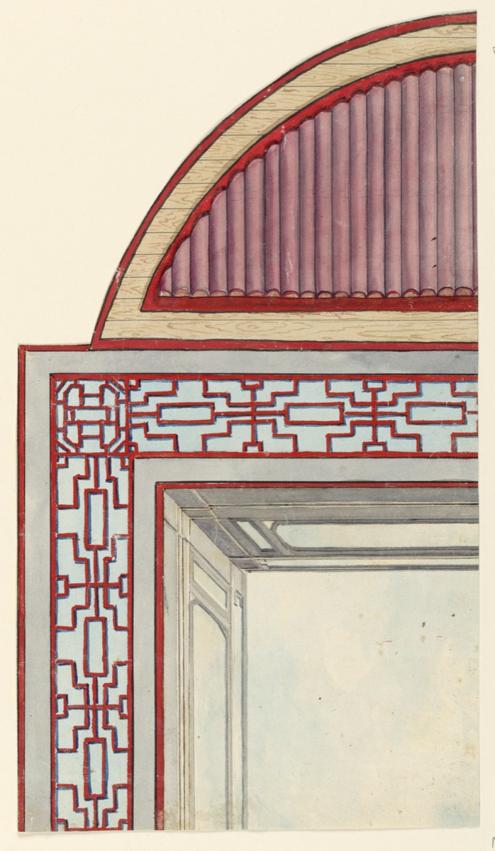 Ceiling Decoration, probably for the Conservatory/Music Room — Frederick Crace, English, 1779–1859