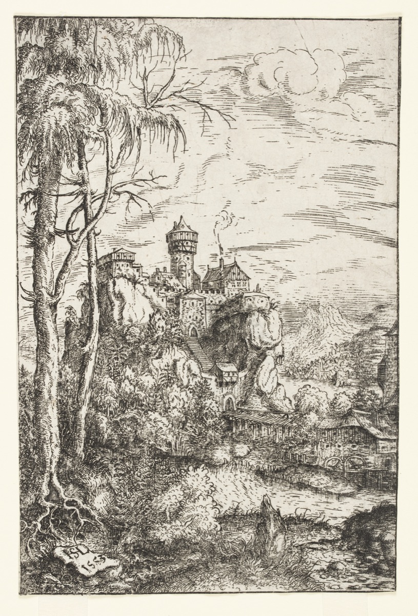 Landscape with Castle and Bridge — Hans Sebald Lautensack, German, 1524 – 1561