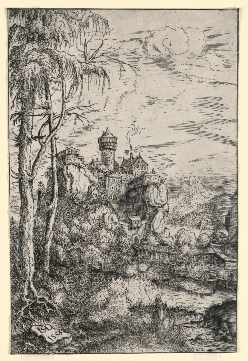 Landscape with Castle and Bridge — Hans Sebald Lautensack, German, 1524 – 1561