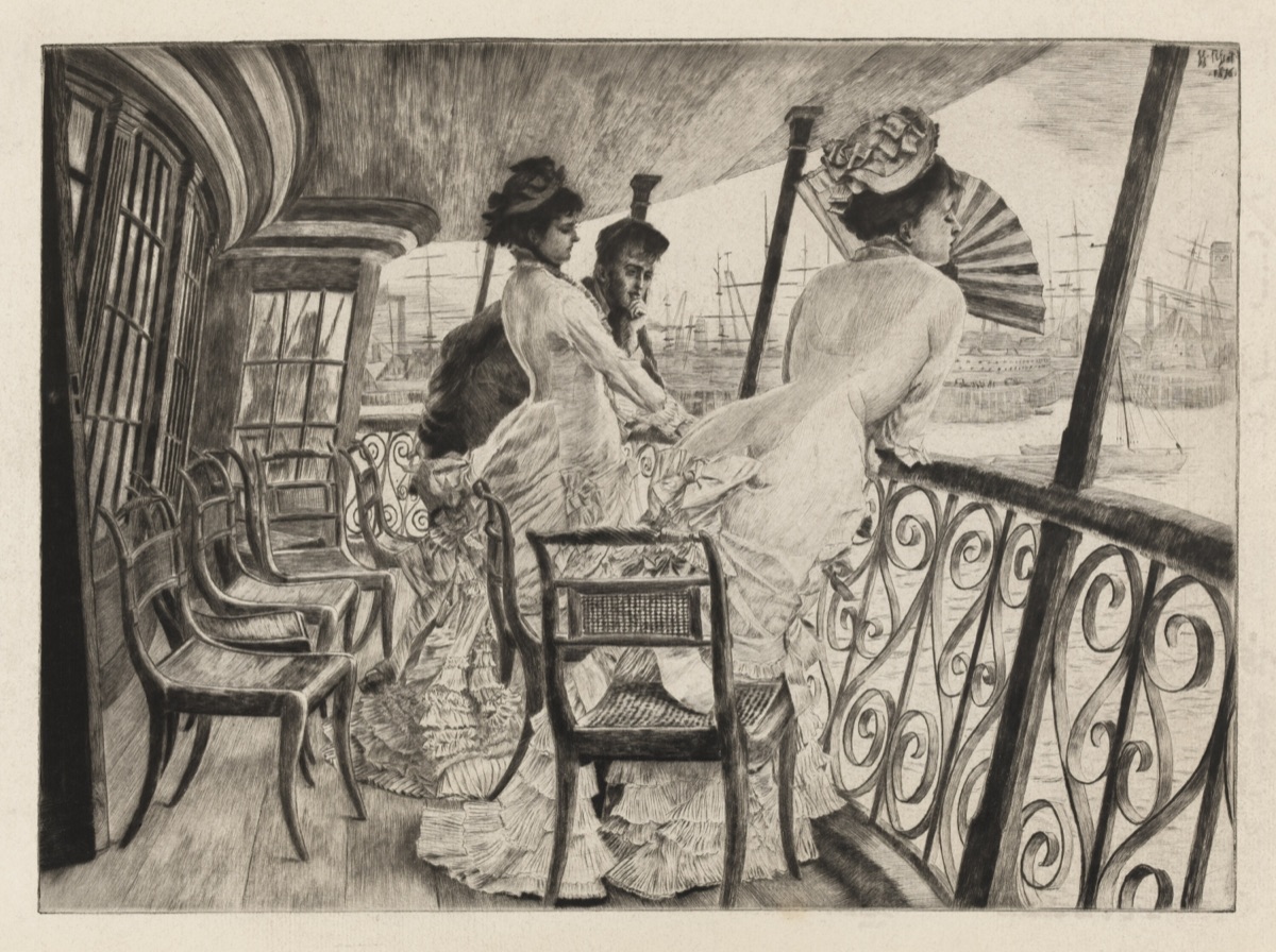The Gallery of H.M.S. Calcutta (Souvenir of a Ball on Shipboard) — James Joseph Tissot, French, 1836 – 1902; James Joseph Tissot, French, 1836 – 1902