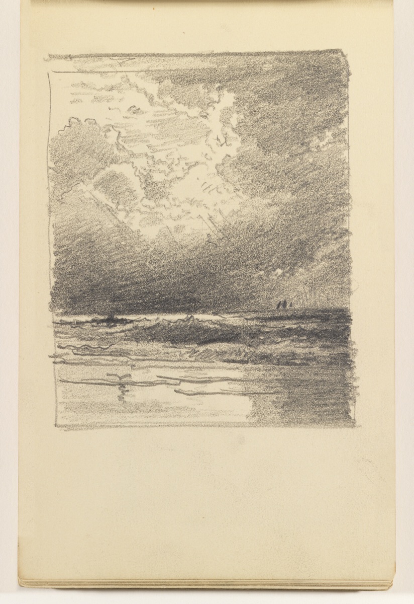 Seascape with Small Waves and Dramatic Sky — William Trost Richards, American, 1833–1905