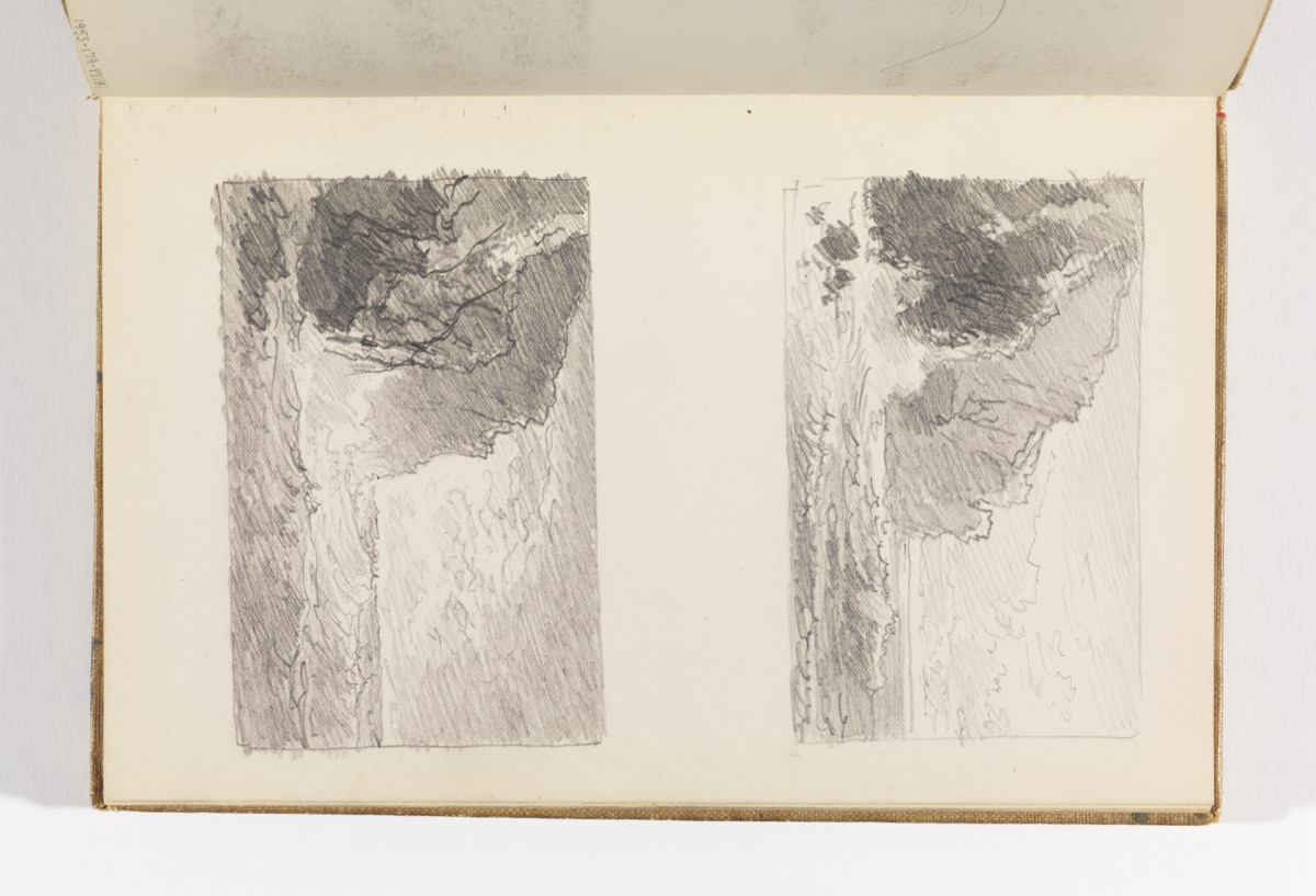 Two Small Studies of Sea with Cliffs on Left — William Trost Richards, American, 1833–1905