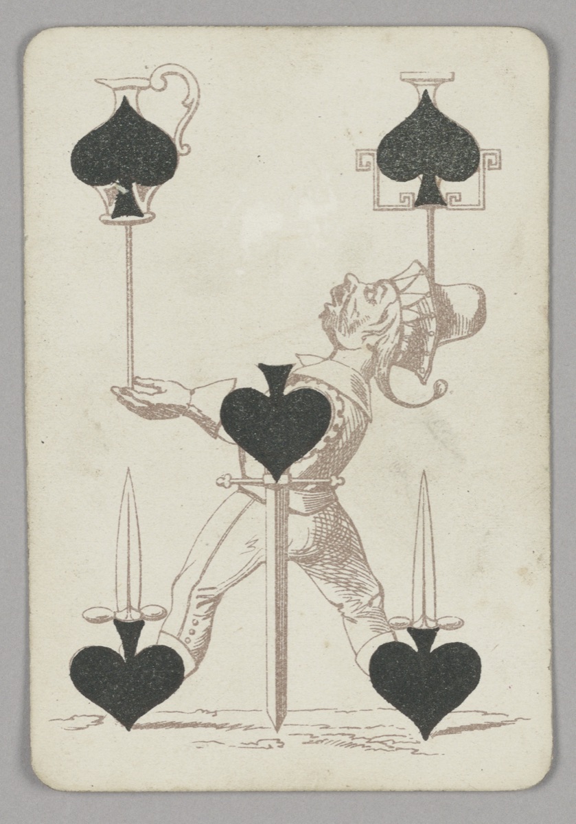 Five of Spades — E. Le Tellier, French, active late 19th century; Belin, France; B.P. Grimaud, Paris, France