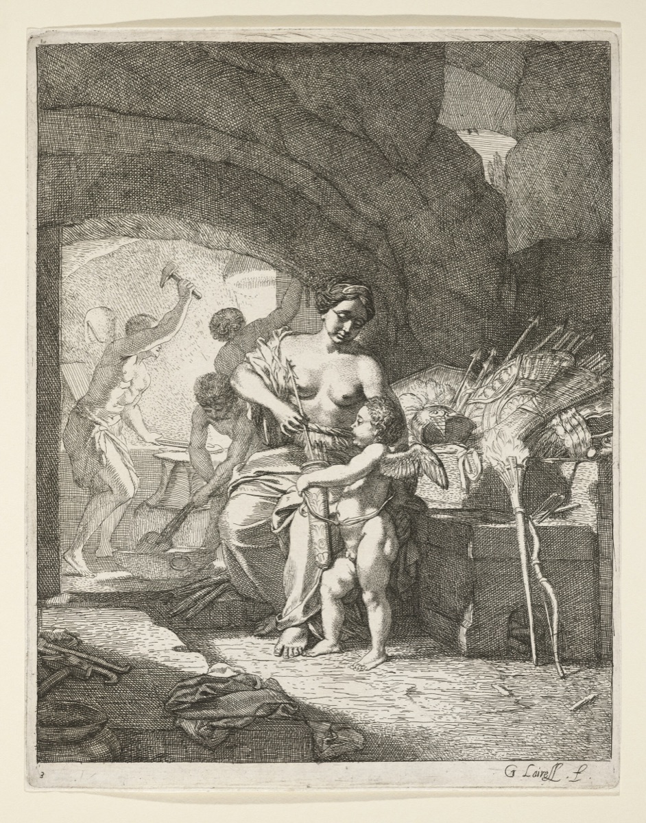 Venus and Cupid at the Forge of Vulcan — Gérard de Lairesse, Dutch, 1641–1711