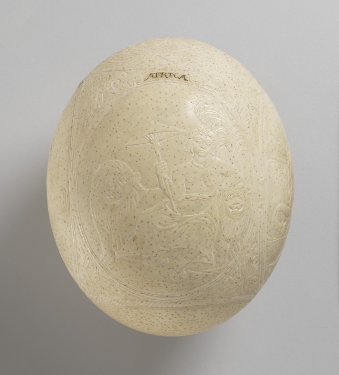 Ostrich egg and stand — After Johannes Meyer, Swiss, 1655 - 1712