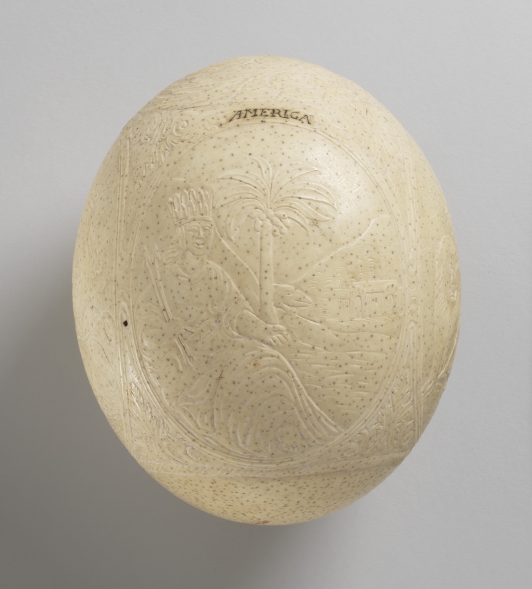Ostrich egg and stand — After Johannes Meyer, Swiss, 1655 - 1712