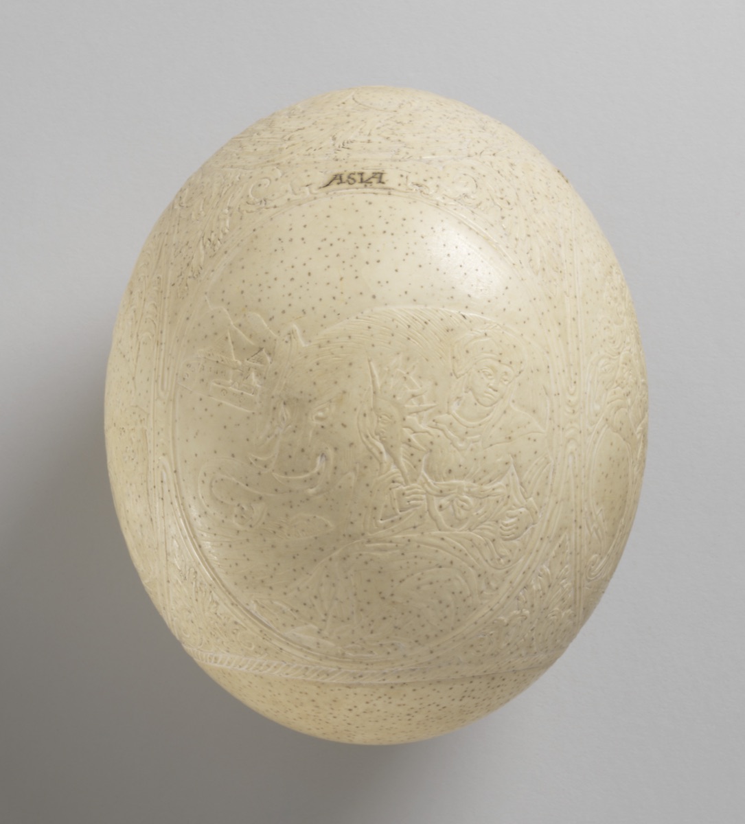 Ostrich egg and stand — After Johannes Meyer, Swiss, 1655 - 1712