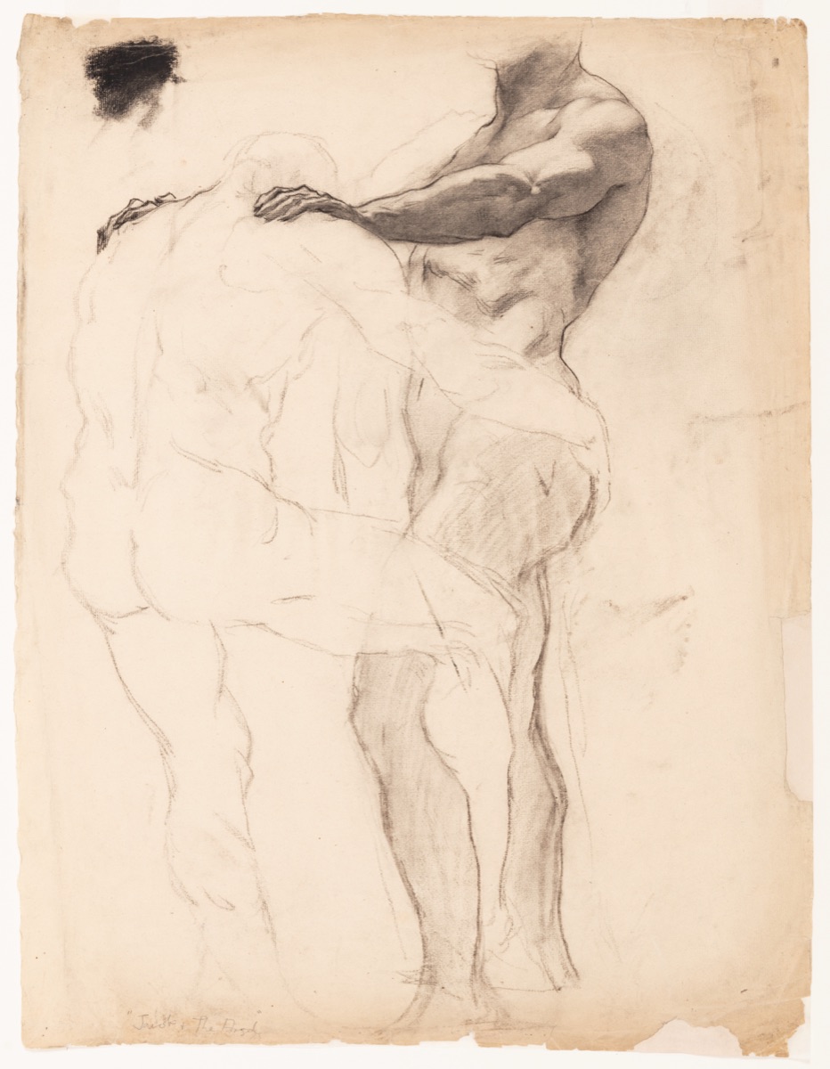 Figure Study for "Jacob Wrestling with the Angel" — Kenyon Cox, American, 1856–1919