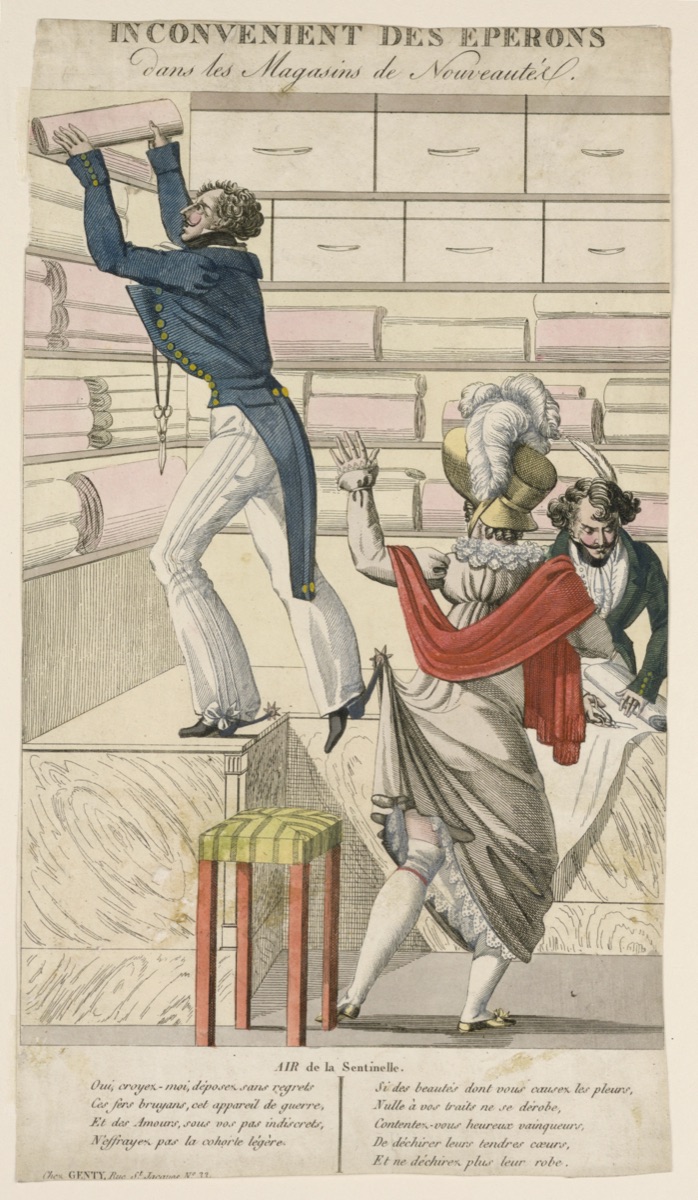 Inconvenient des Eperons dans les magasins de nouveauté — Genty, French, active 19th c.