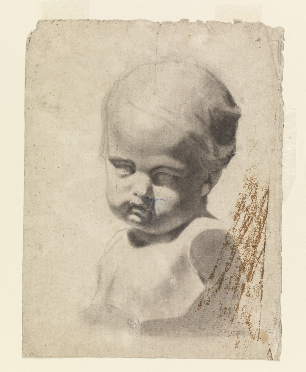 Study of a Bust of a Child (from a plaster cast) — Leon Dabo, American, 1868–1960