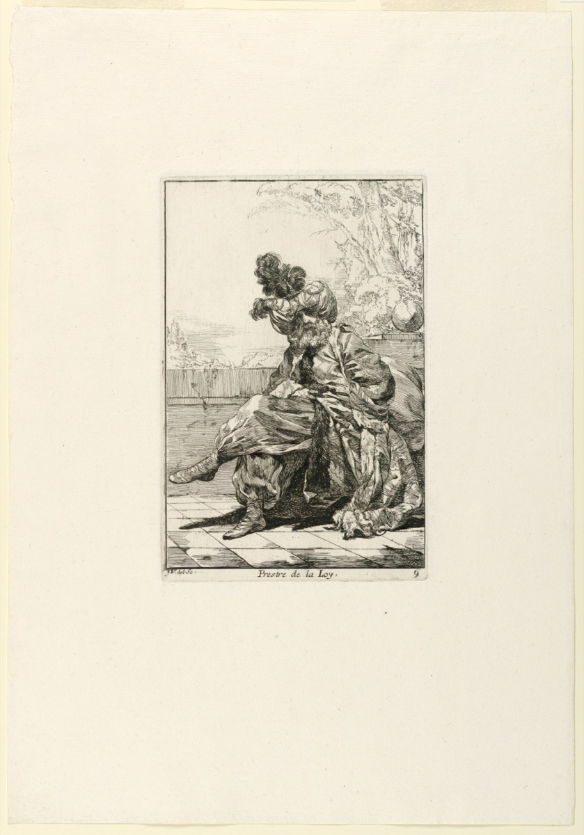 Prestre de la Loy (The Priest of the Law), plate 9 from the series Caravanne du Sultan à la Mecque (Caravan of a Sultan Going to Mecca) — Joseph Marie Vien, French, 1716–1809; Joseph Marie Vien, French, 1716–1809