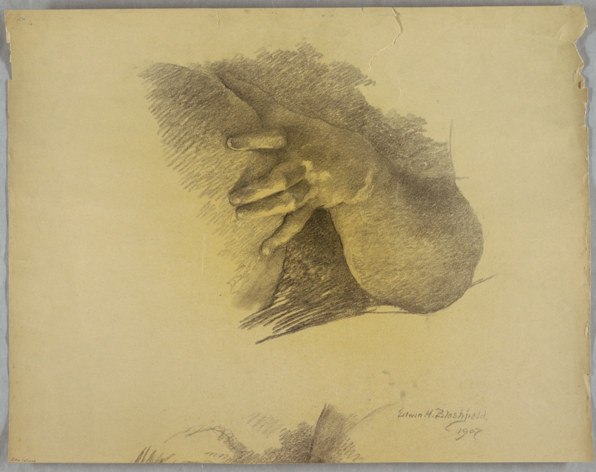 Study of Arm and Hand — Edwin Howland Blashfield, American, 1848–1936
