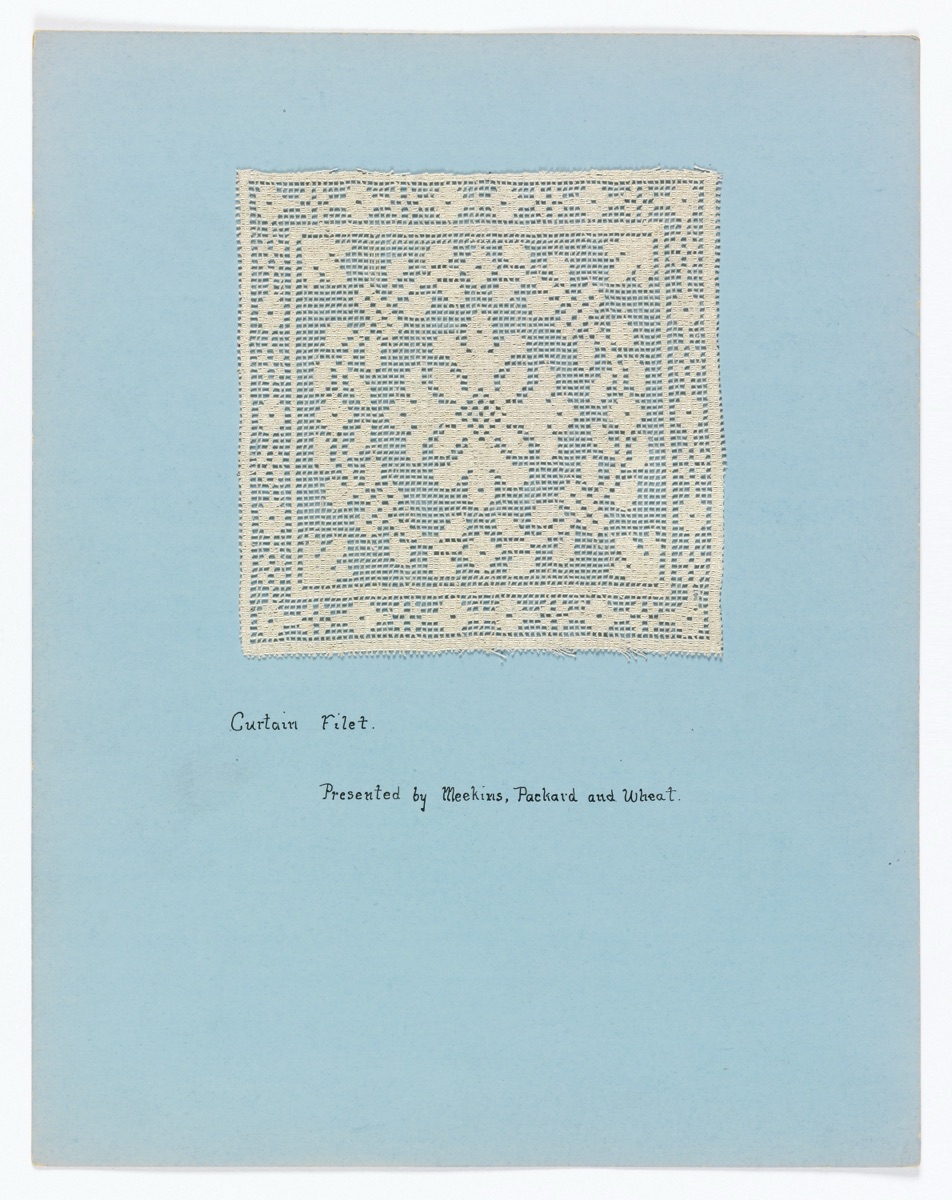 Machine-made openwork samples
