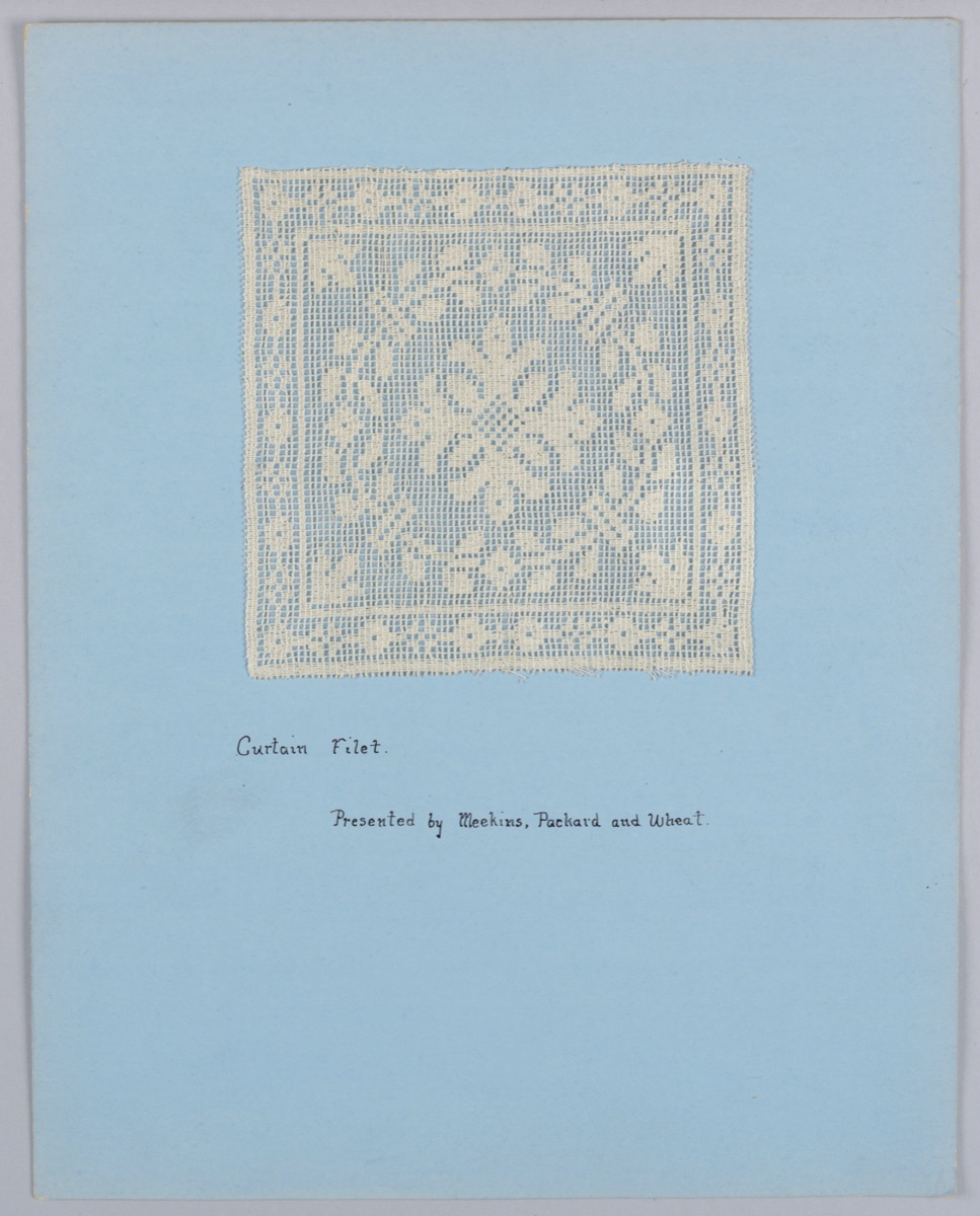Machine-made openwork samples