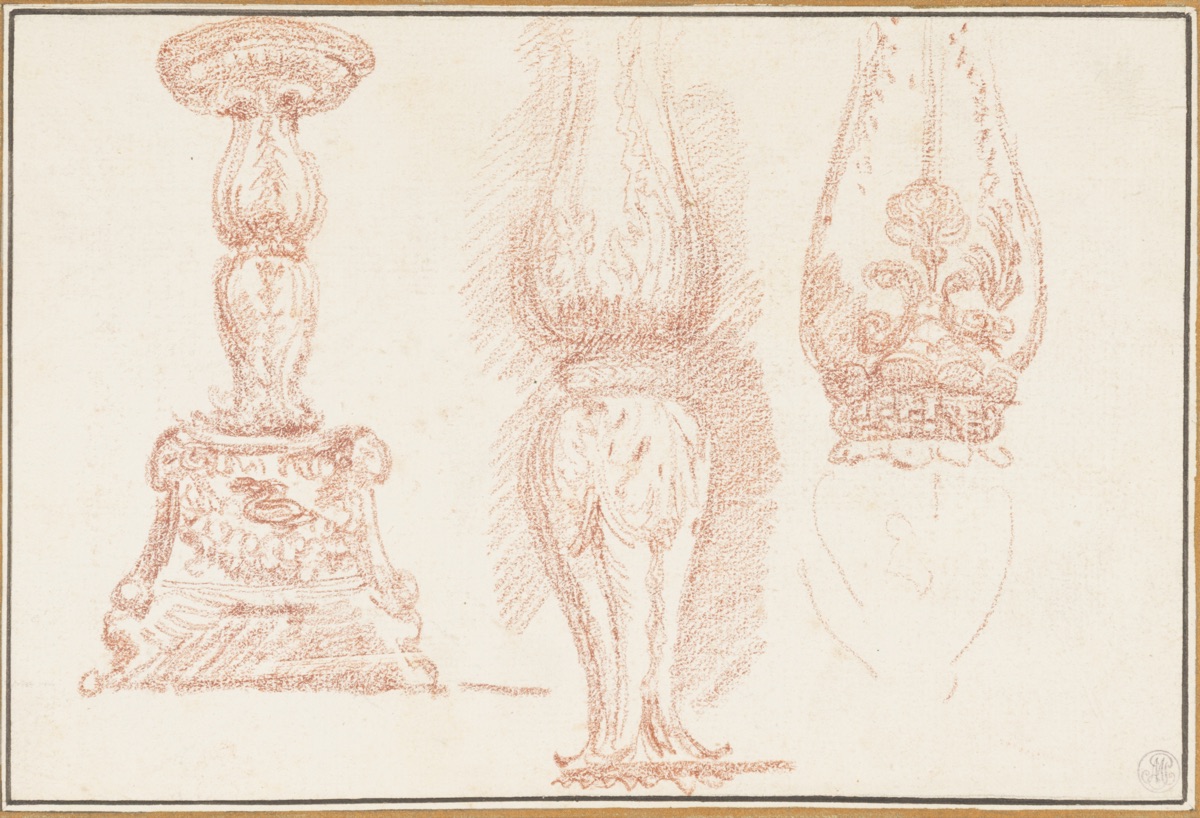 Study of balusters and candelabra — Jean-Robert Ango, French, active in Rome 1759 –1770, d. 1773