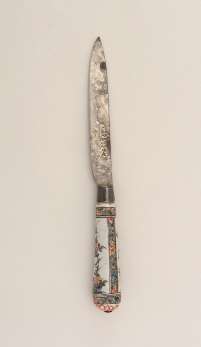 Knife with Porcelain Handle (One of a Pair)