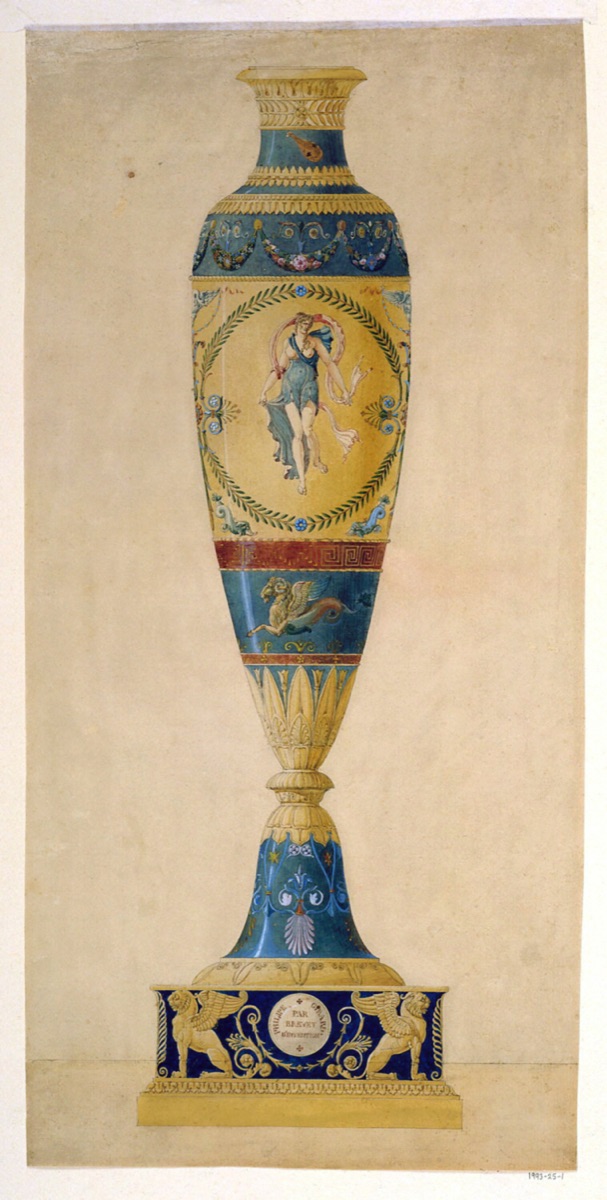Design for a Painted Tin Lamp Base — Philippe Girard