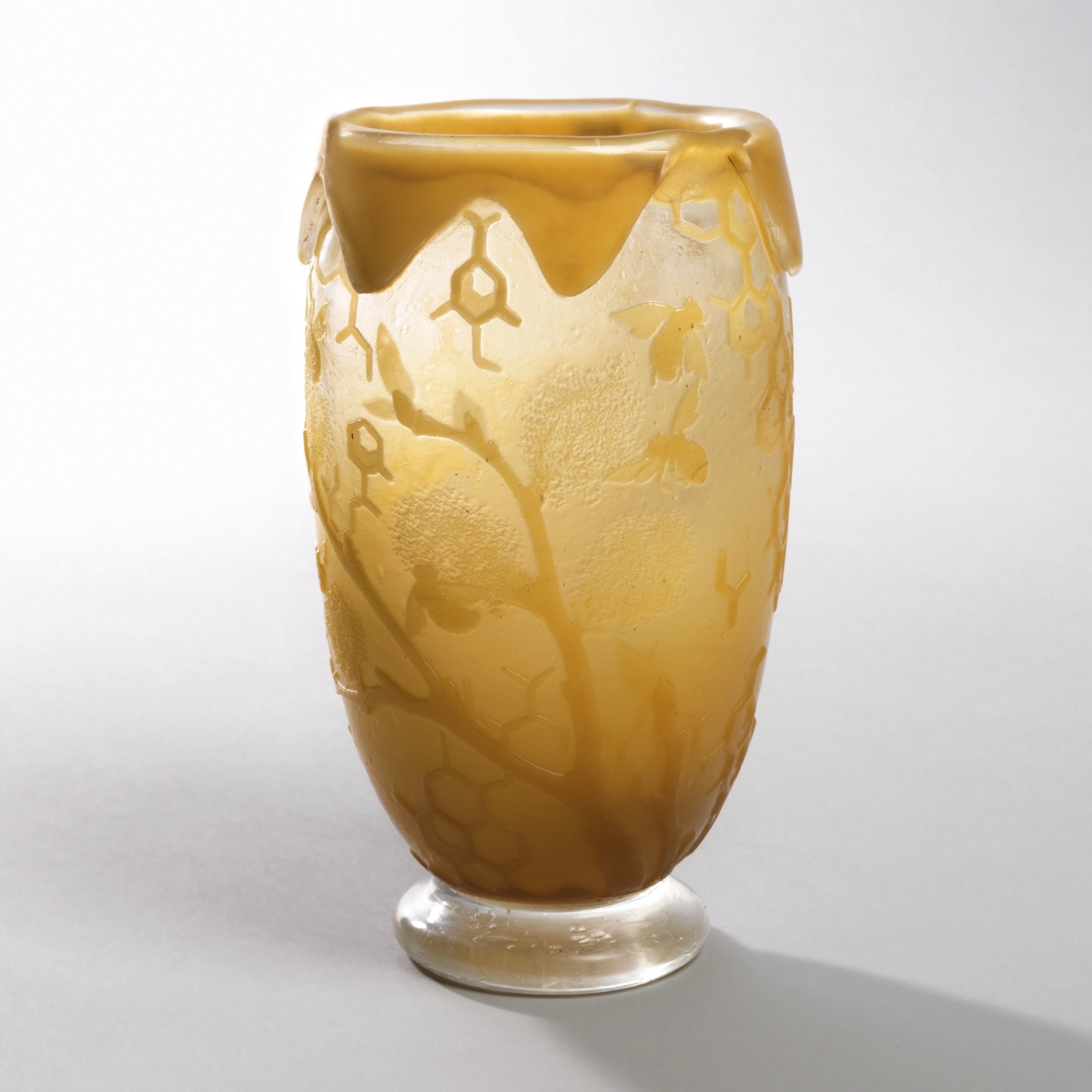 Yellow, bees — Gallé; Emile Gallé, French, 1846 - 1904