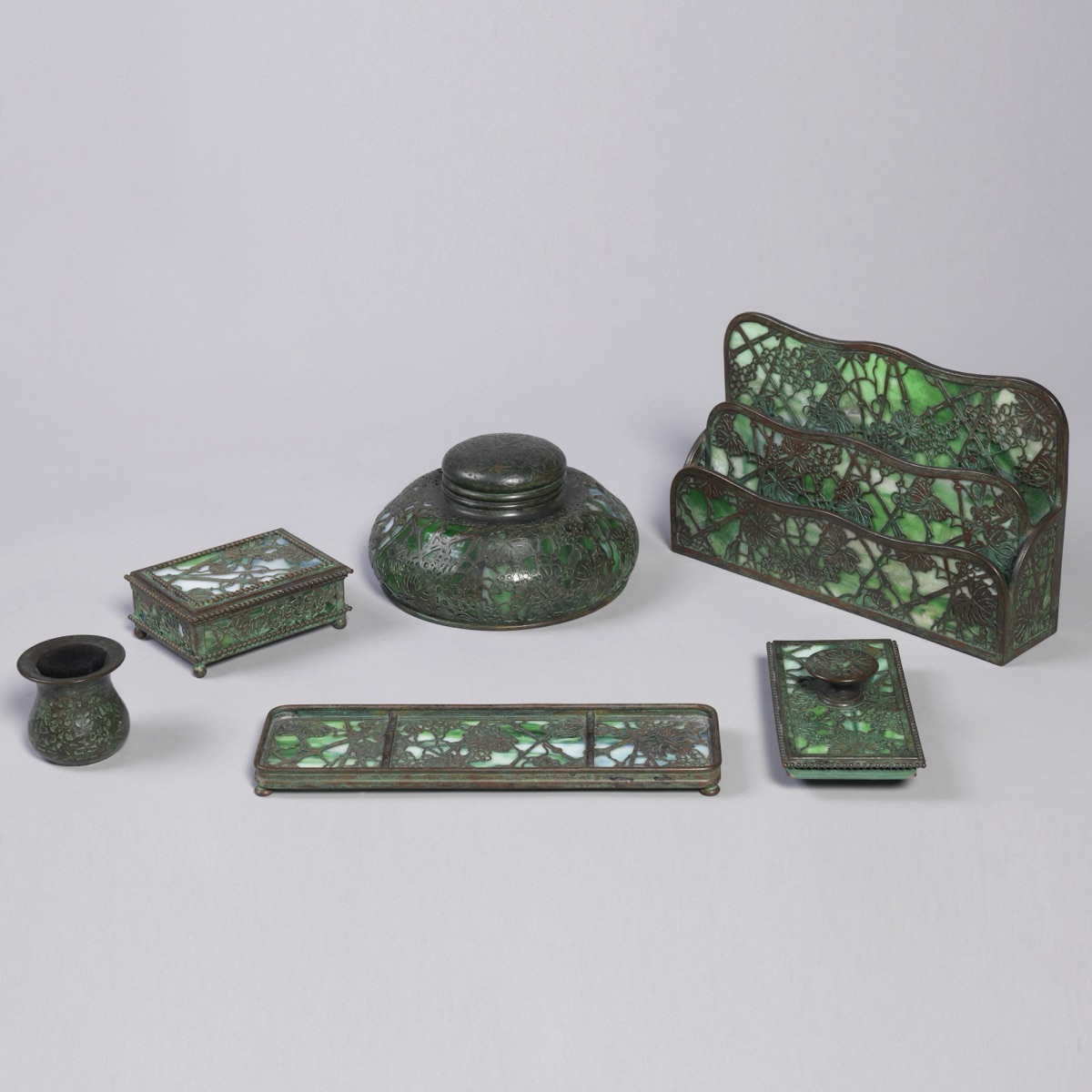 Ink well and lid — Louis Comfort Tiffany, American, 1848–1933