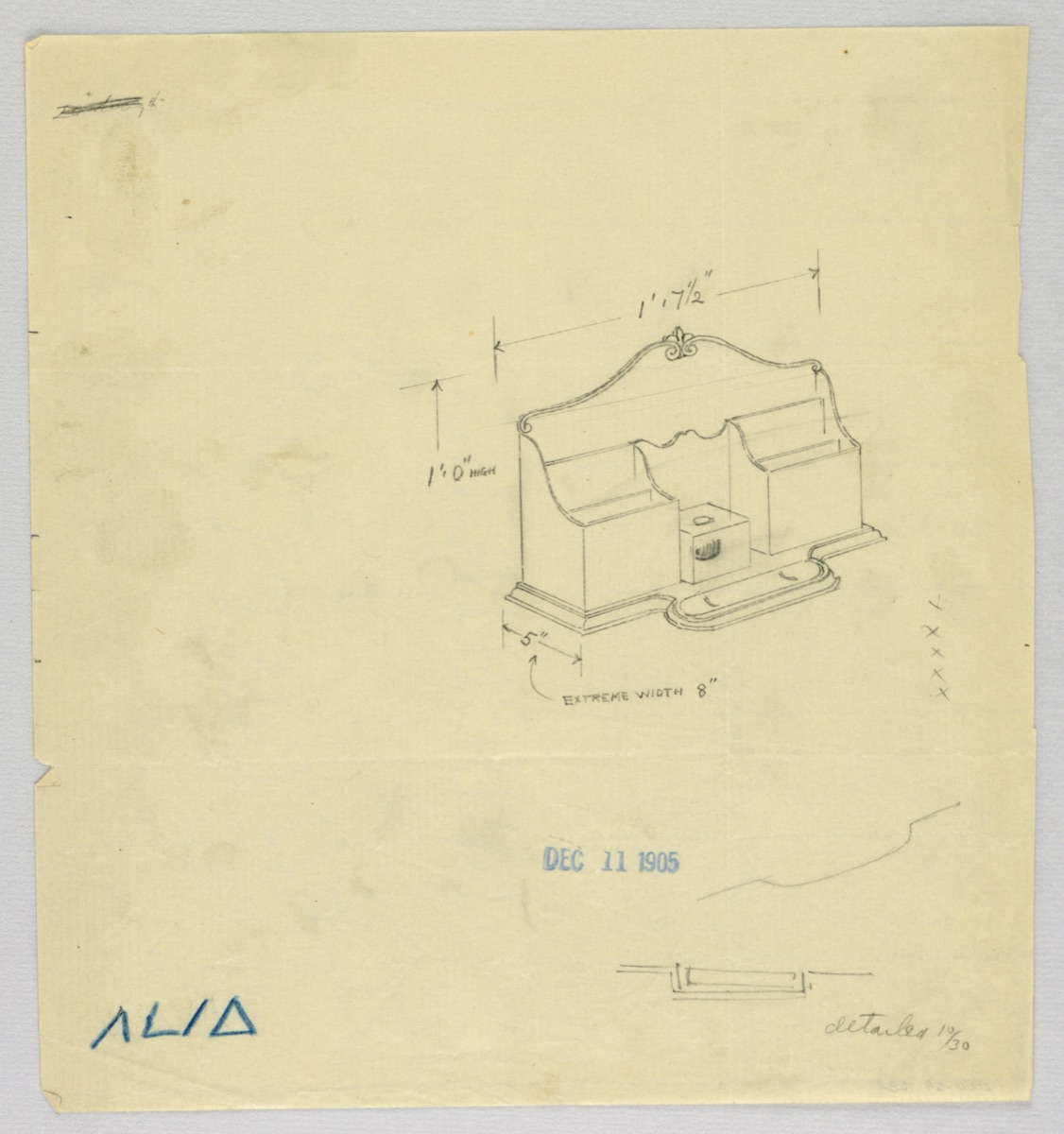 Design for Plain Desk Organizer — A.N. Davenport Co.