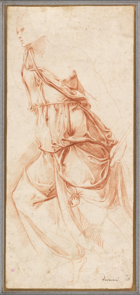 Drapery Study for the Angel of the Annunciation — Attributed to Battista Franco, Italian, ca. 1510–1561