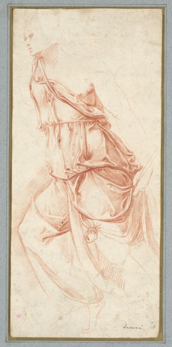 Drapery Study for the Angel of the Annunciation — Attributed to Battista Franco, Italian, ca. 1510–1561