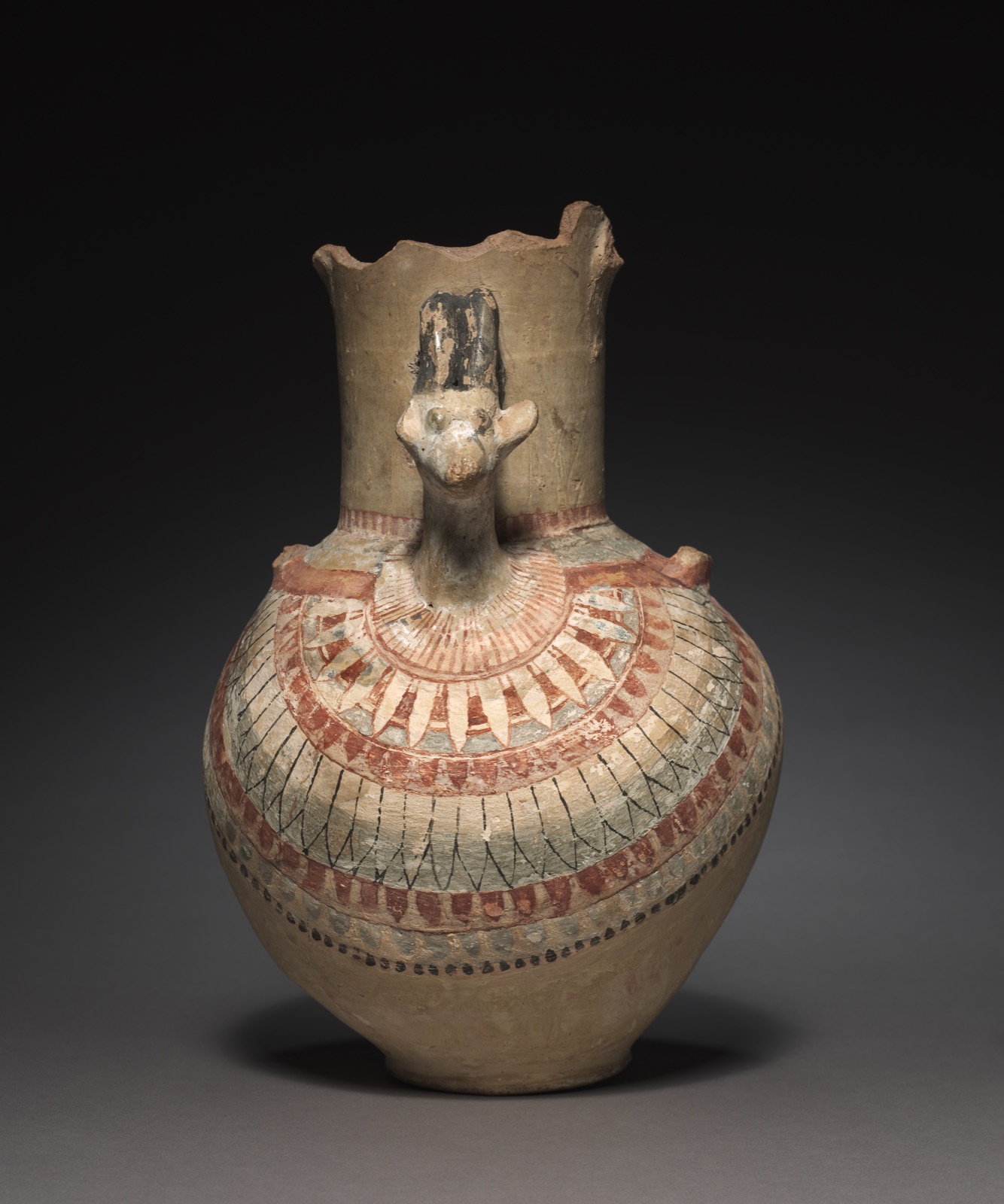 Decorated Amphora with Ibex Head