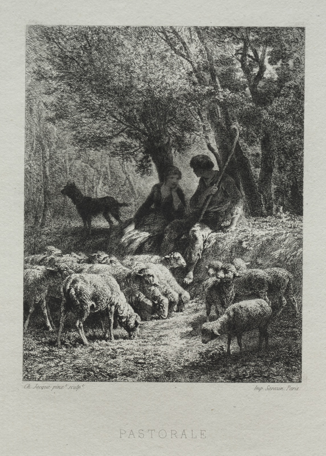 Pastorale — Charles-Émile Jacque (French, 1813–1894)