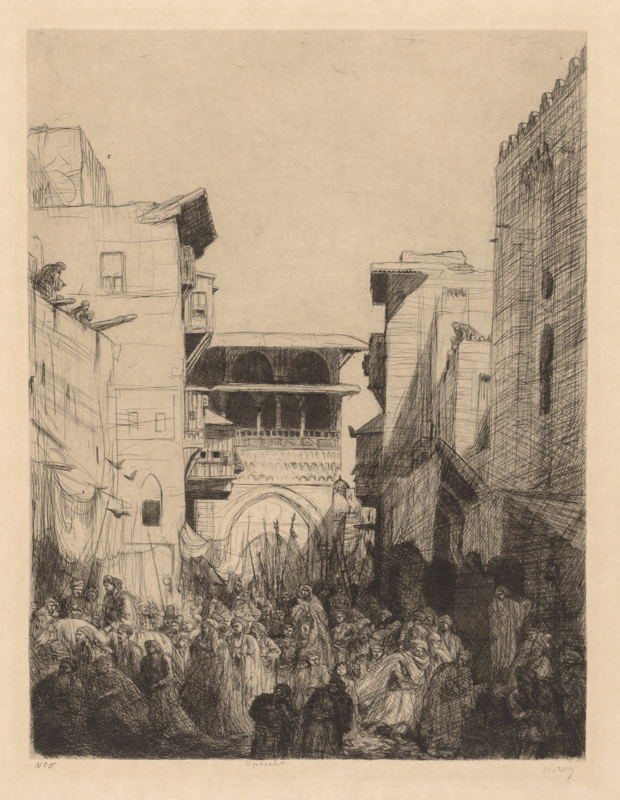 Street in Cairo — Marius Alexander Jacques Bauer (Dutch, 1867–1932)