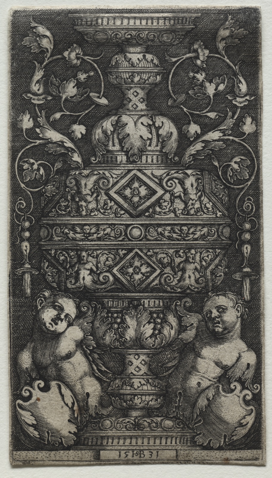 Vase Orné d'Enfans — Hans Sebald Beham (German, 1500–1550)