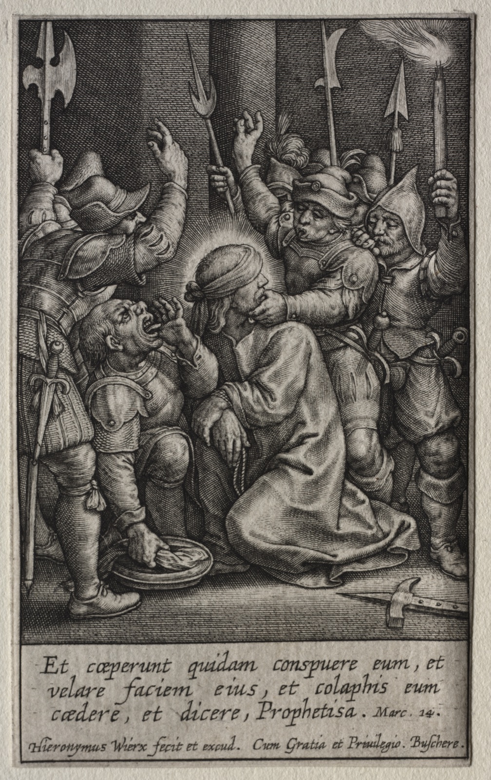 The Passion: The Mocking of Christ — Hieronymus Wierix (Flemish, 1553–1619)