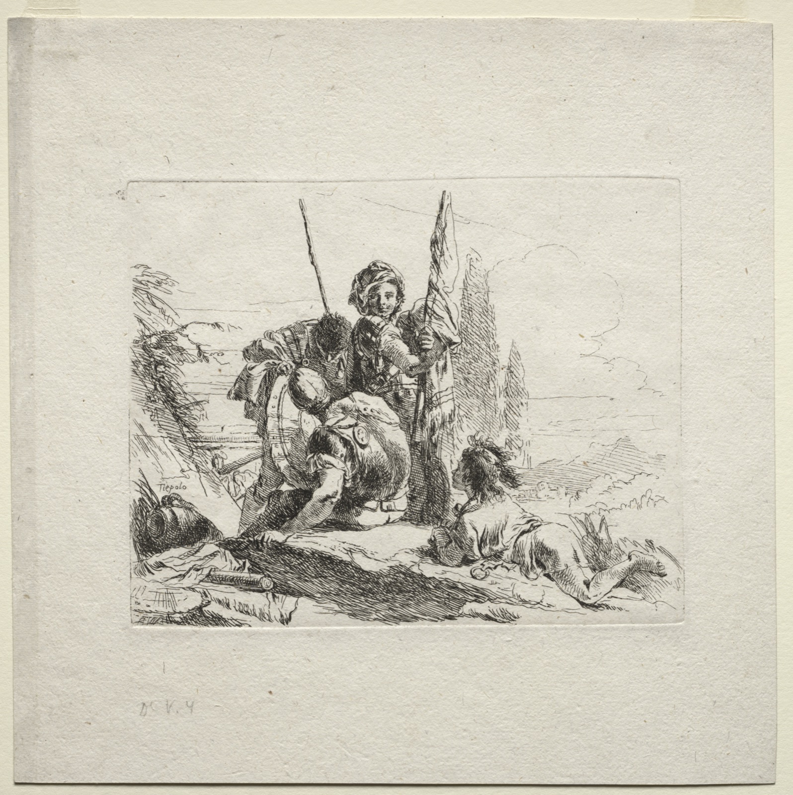 Various Caprices: The Three Soldiers and the Boy — Giovanni Battista Tiepolo (Italian, 1696–1770)