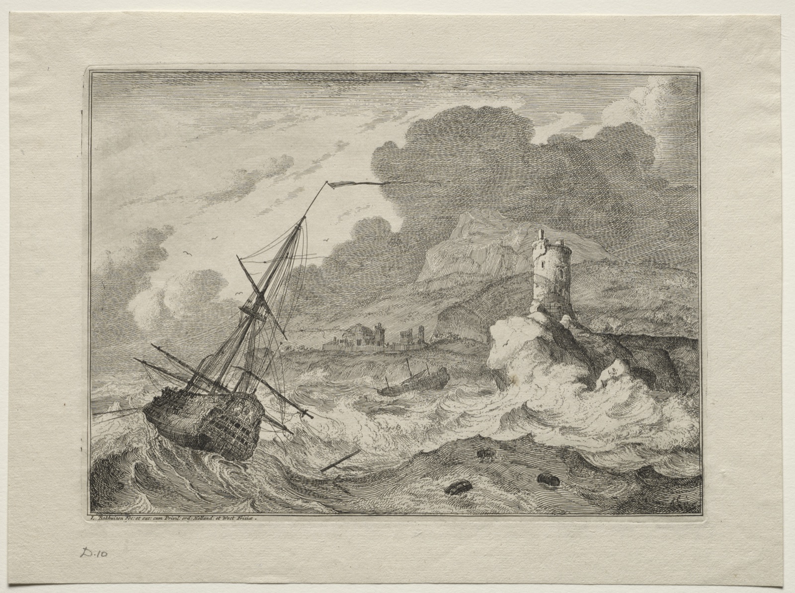 Storm at Sea — Ludolf Backhuysen (Dutch, 1631–1708); Ludolf Backhuysen (Dutch, 1631–1708)