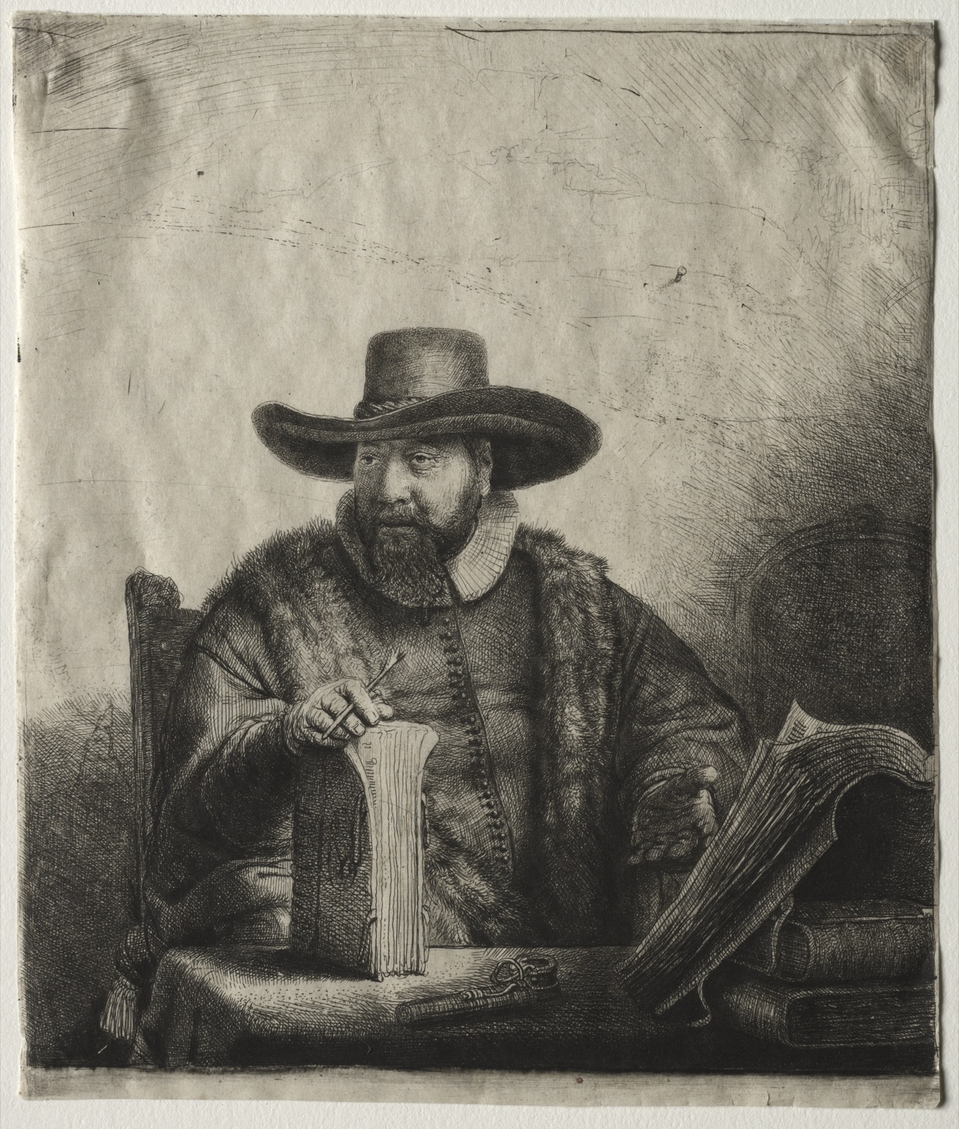 Cornelis Claesz Anslo, Mennonite Preacher — Rembrandt van Rijn (Dutch, 1606–1669)