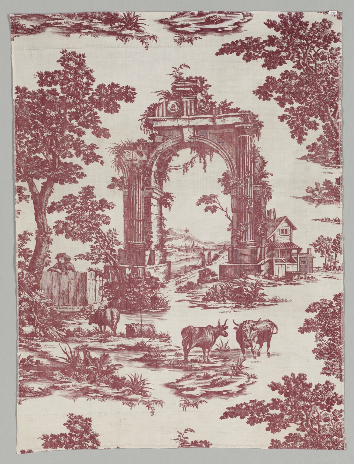 Copperplate Printed Cotton — John Collins (British)