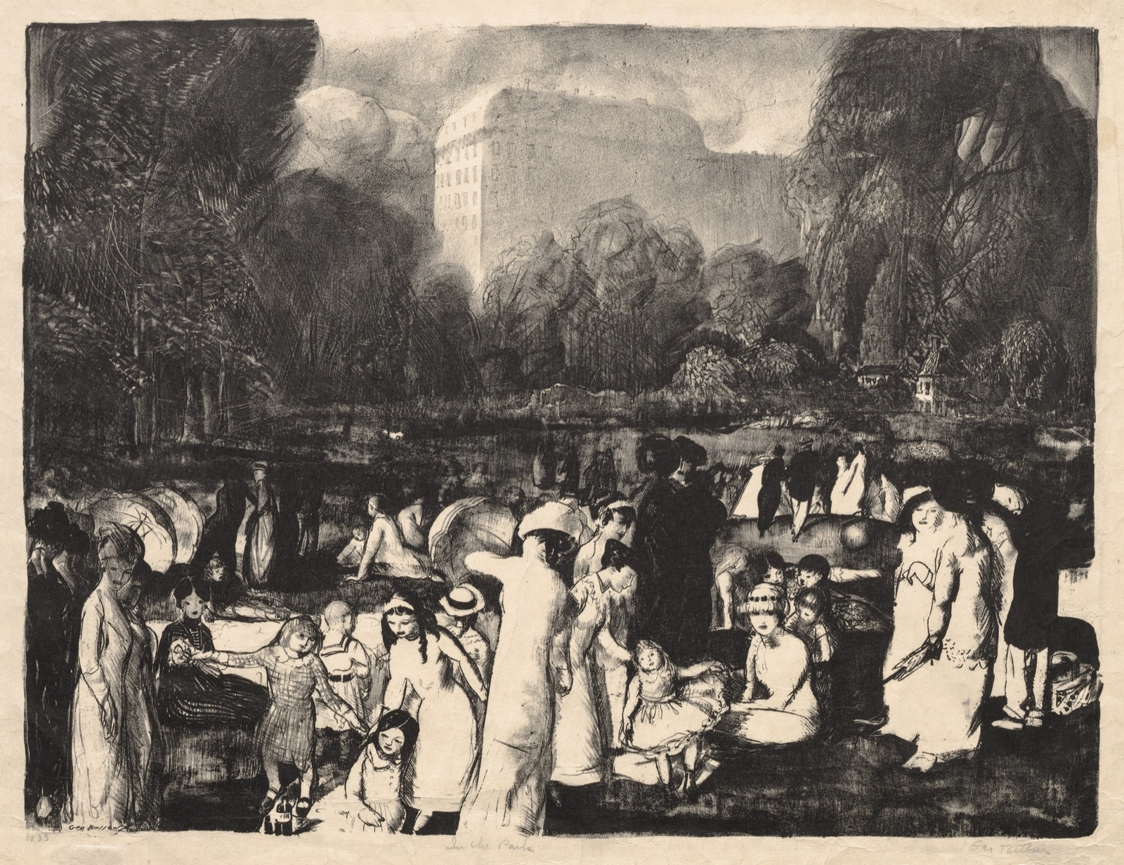 In the Park, Light — George Bellows (American, 1882–1925)