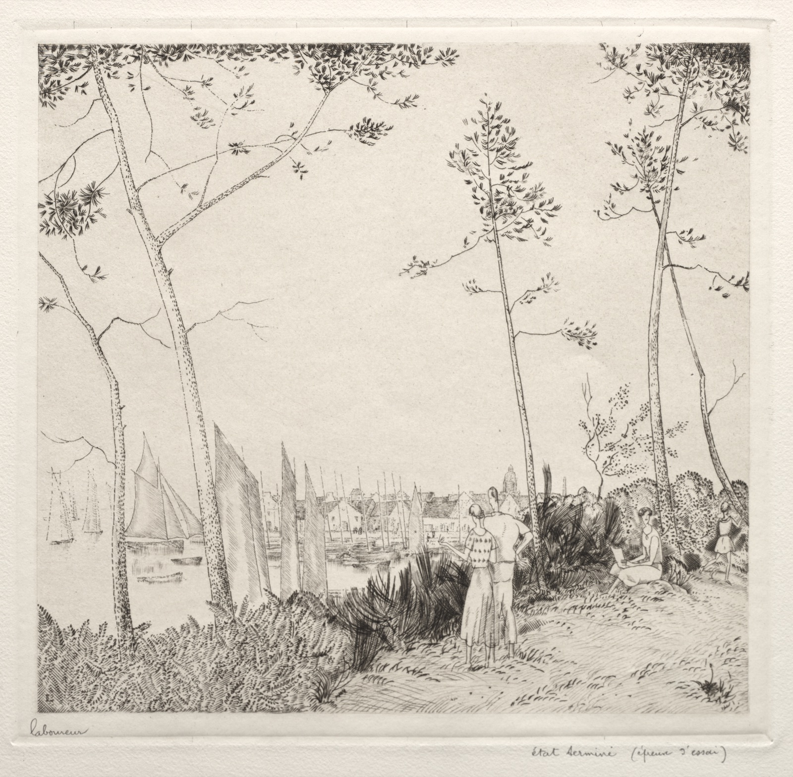 La Promenade sur le Port — Jean-Émile Laboureur (French, 1877–1943)