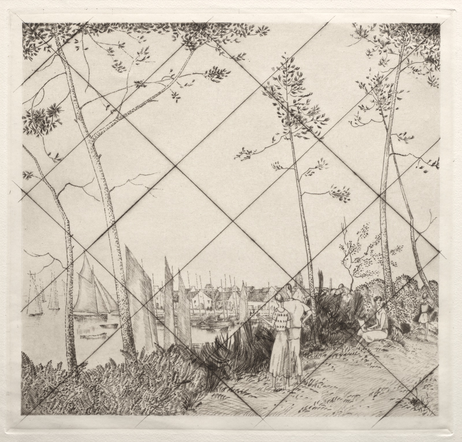 La Promenade sur le Port — Jean-Émile Laboureur (French, 1877–1943)
