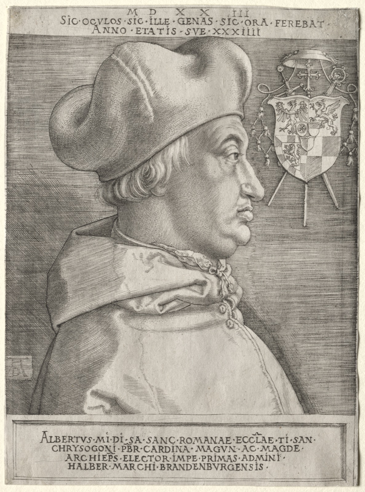 Cardinal Albrecht of Brandenburg - The Large Plate — Albrecht Dürer (German, 1471–1528)