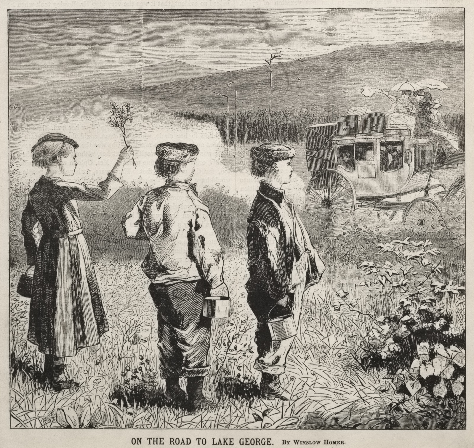 On the Road to Lake George — Winslow Homer (American, 1836–1910)